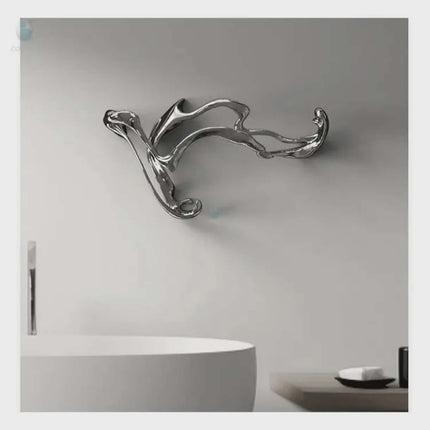 304 Stainless Steel Wall Mounted Heated Towel Rail Gold Design for Bathroom