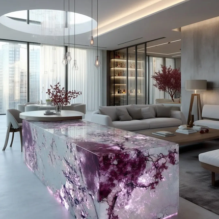 High Quality Calacatta Marble Rectangular Coffee Table Simple Style Indoor Home Decor Countertops Vanity Tops Table Tops