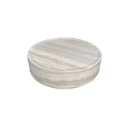Made of FiberGlass Nordic Wabi Sabi Light Luxury Minimalist Designer Movable Coffee Table Circular Glass Fiber Resin