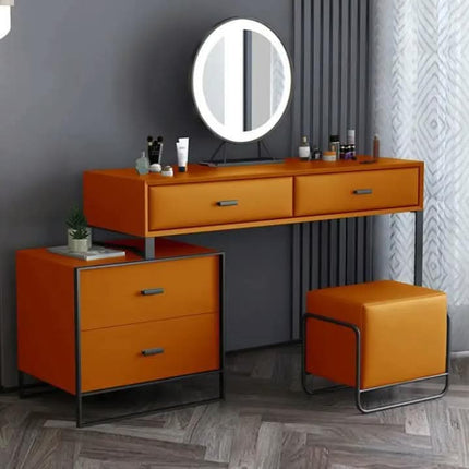 Makeup Desk Modern White Wooden Iron Dressing Table Dresser Cabinet Dresser