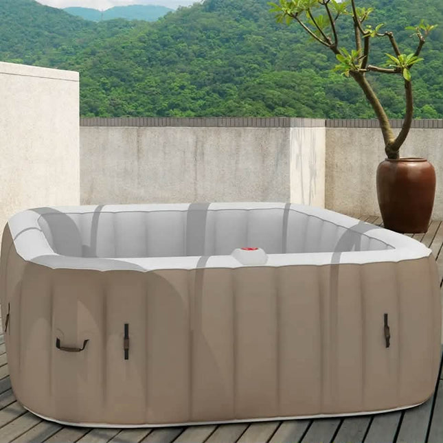 Air Jet Massage Drop Stitch Portable Inflatable Outdoor Square Spa Hot Tubs Spa