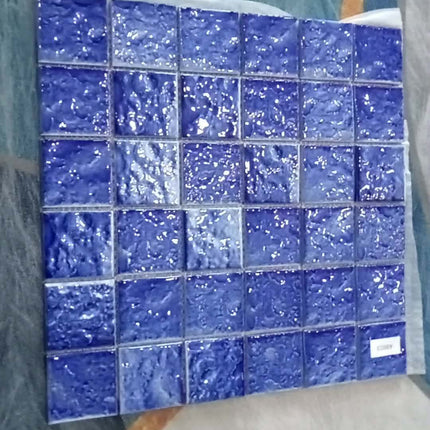 Reflective Glass Pool Tile Durable Swimming Pool Mosaic Modern Decorative Tile Sheet