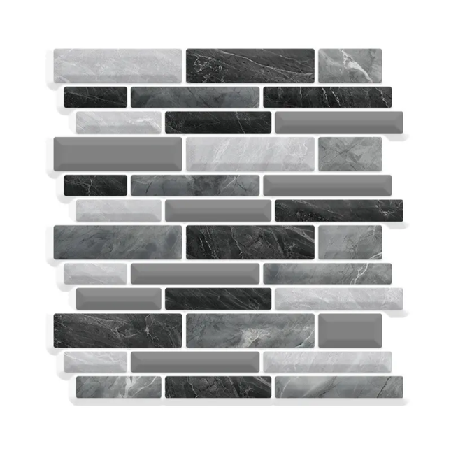 Nordic 3D Self Adhesive Brick Tile Stickers Waterproof Oil Proof Wall Decals for Bathroom Kitchen Home Decoration 30x30cm