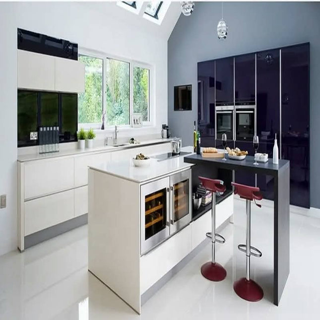 Fully Custom-Made Top Quality Personalized Yellow Lacquered Kitchen Cabinet Bright Color