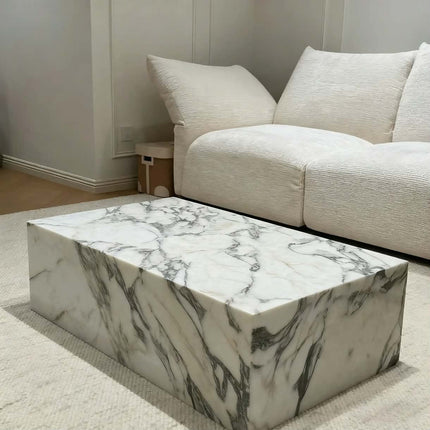 Modern luxury Italian marble square coffee table living room furniture side table