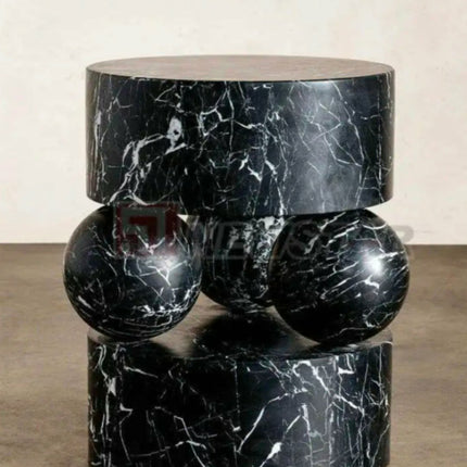 Nordic Design Home Decor Furniture Verde Guatemala Marble Solid Marble Side Table