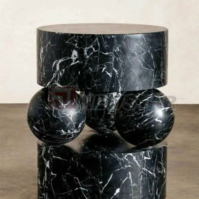 Nordic Design Home Decor Furniture Verde Guatemala Marble Solid Marble Side Table