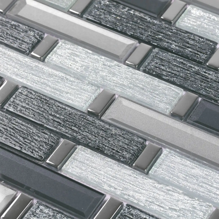 Modern Strip Mosaic Tile Parquet Design For Kitchen and Bedroom Backsplash Competitive