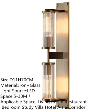 Simple and Luxurious Crystal Wall Sconces Indoor Bedside Hallway Wall Lights