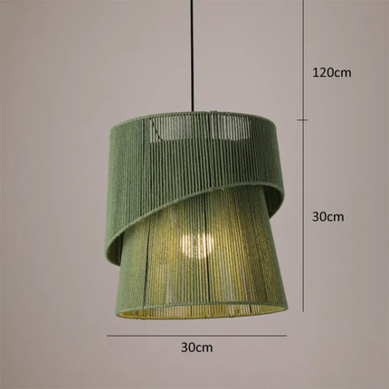 Natural Handwoven Jute Bohemian Hanging Lights Woven Texture with Iron Frame Eco Friendly for Living Room Cafe Decor Lights
