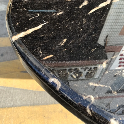 Elite Black Marble Top with Unique Golden X Legs Exquisite Design