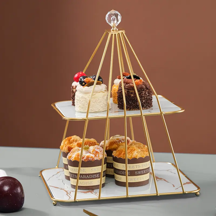 Luxury Cake Decorating Cakes Tools For Party Decorative Desserts Metal Birdcage Afternoon Tea Decorative Dessert Shelf