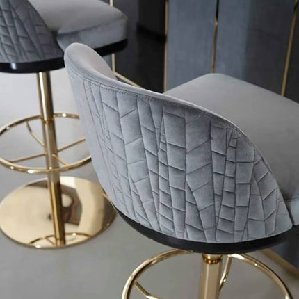 Stainless Steel Front Desk Bar Chair Home High Chair Bar Front Desk Jewelry store Modern Light Luxury Lifting Rotary Stool