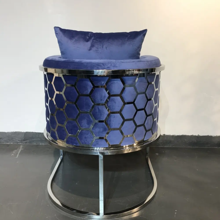 Premium Blue Series Royal Velvet Luxury Chair Superior Quality Modern Design