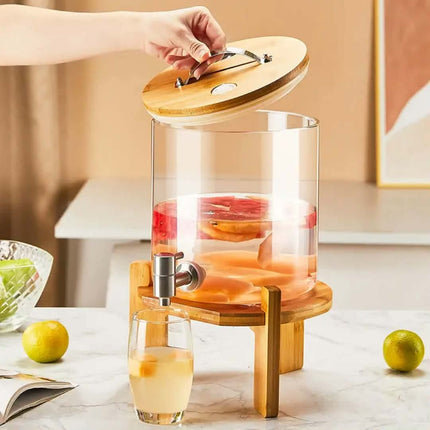 Traditional Style Heat Resistant Borosilicate Glass Juice Dispenser With Spigot For Beverages & Drinks 3L 5L 8L 11L