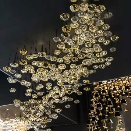 Modern Creative Customized Crystal Luxury Hanging Ceiling Chandelier For Hotel Lobby Pendant Light
