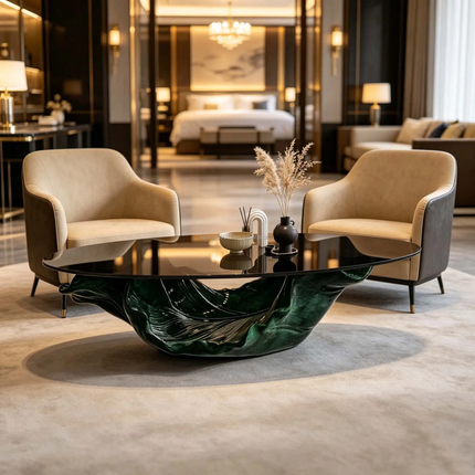 Made of FiberGlass Custom Elegant Hotel Coffee Table Durable Living Room Center Table For Garden Apartment Salon Lobby Outdoor Clothing Store Table