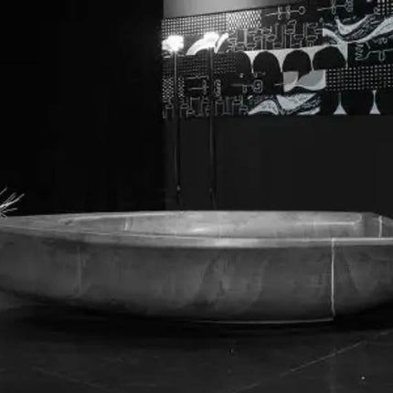 Boat Shape Natural Marble Bathtub For Bathroom
