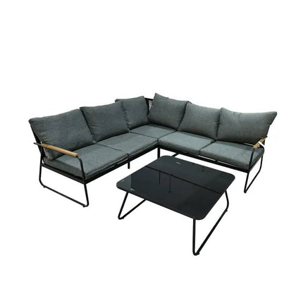 Garden Sofa Set L Shape KD Design Corner Sofa 5 Seater Outdoor Sofa Furniture For Garden Patio Courtyard