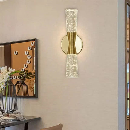 Crystal Wall Lamp Sconce LED Fixture Modern Indoor Wall Lights for Bedroom Office Hotel
