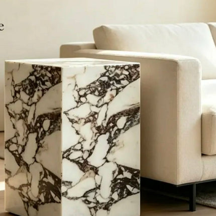 Modern Design France Home Bedside Table Natural Stone Marble Bedroom Furniture Small Nightstand Apartment Bedroom Side Table