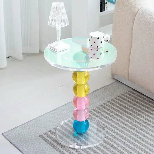 Modern Transparent Acrylic Side Table For Living Room Bedroom Balcony-Small Coffee Table For Household Use