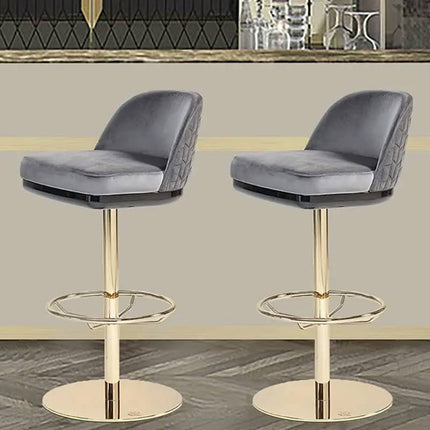 Stainless Steel Front Desk Bar Chair Home High Chair Bar Front Desk Jewelry store Modern Light Luxury Lifting Rotary Stool