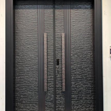 Newland Customized High Quality Aluminum Alloy Tropical Design Well Sealed Luxury Golden Engraved Security Front Door 3-year