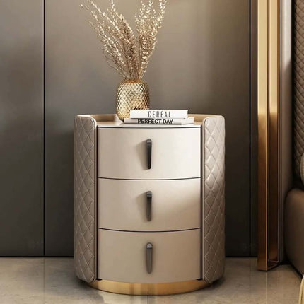 Light Luxury Minimalist Modern Designer High-End Solid Wood Glass Top Home Furniture Nightstand Simple Creative Bedroom