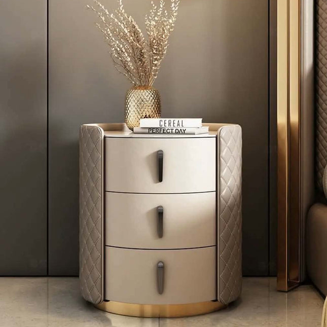 Light Luxury Minimalist Modern Designer High-End Solid Wood Glass Top Home Furniture Nightstand Simple Creative Bedroom