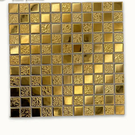 30×30 Gold Mosaic Tile Square Shiny Ceramic Mosaic Tile