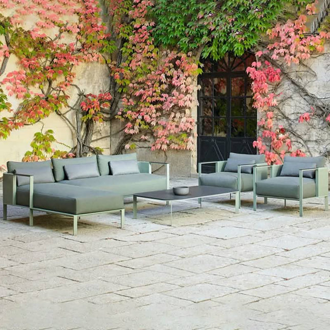 High-End Outdoor Rope Sofa Set with Waterproof Aluminum Frame For Commercial Hotel and Garden Use