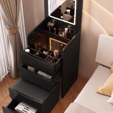 Dresser Bedroom Modern Simple Flippable Bedside Small HouseHold Modern Makeup Nightstand Storage Cabinet One Piece
