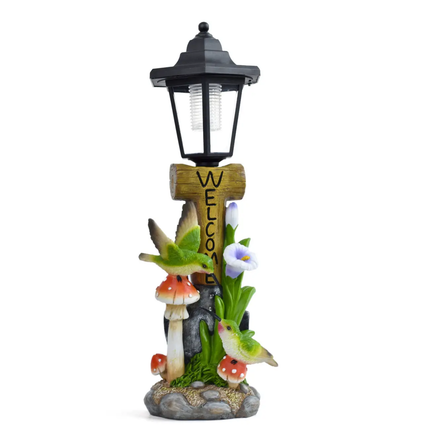 Resin Solar Hummingbird Garden Decorations Modern Outdoor Lawn & Porch Ornaments