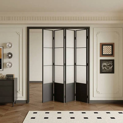 High Quality Modern Design Waterproof Double Glazed Tempered Glass Aluminum Alloy Entry Folding Door for Professional House