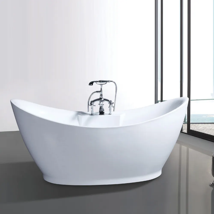 Acrylic Material Black White Whirlpool Massage Soaking Freestanding Bathtub With Drainer For Bathroom