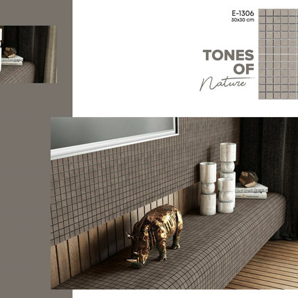 Vistar Brand Self Adhesive Waterproof Mosaic Porcelain Supre Black Kitchen Bathroom Backslash 3D Bathroom Wall Tiles 30x30cm