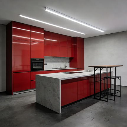 Custom Kitchen Cabinets Peel and Stick Wallpaper Red Oak Island Kitchen Cabinet Types Of Furniture Design Kitchen Cabinet