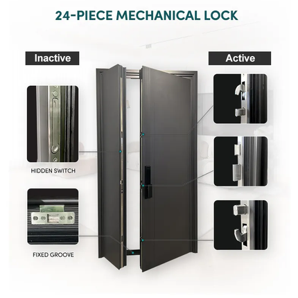 ZEKIN Villa Luxury Home Aluminum Entry Door Exterior Security Front Interior Door Modern Pivot Door For House