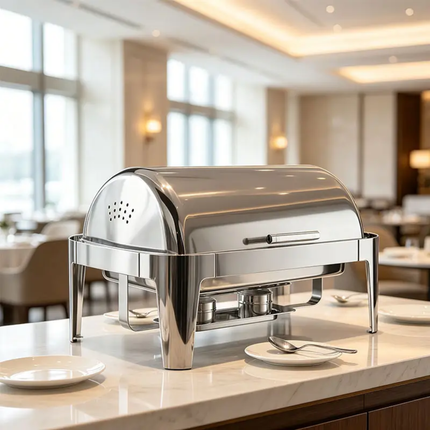 Luxury Stainless Steel Chafing Dish For Hotel Restaurant Catering Buffet Food Warmer Heating Display For Restaurants Catering