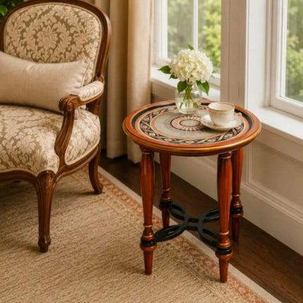 American Wooden Side Table Small Coffee End Table Solid Wood Living Room Furniture Classic Vintage Ready Stock