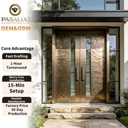 2026 OEM PSL Hot Selling Strong Metal Residential Home Villa Entrance Security Front Entry Exterior Doors For Houses