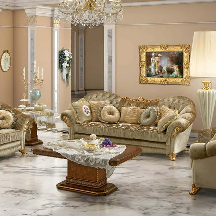 Luxury Midcentury Modern Solid Mahogany Wood Sofa Set Hand Carved Side Table Living Room Furniture Villa Entry Hotel's Apartment