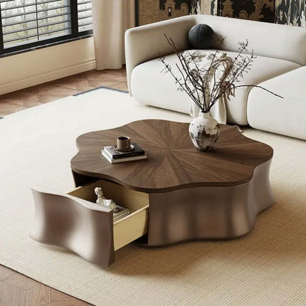 Made of concrete Adjustable Height Contemporary Wooden Coffee Table Easy Assembly LightWeight & Decorative Design For Living Room