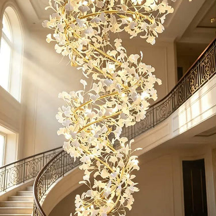 High Ceiling Chandelier High Quality Crystal Chandelier Living Room Hanging Lamp Decor Luxury Modern Stairs Pendant Light