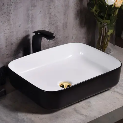 Custom Low Price Gold and Black Gold Square Bathroom Countertop Table Top Art Wash Sink Basin Bathroom Sink For Hotel