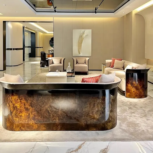 Italian Luxury High-End Paint Designer Furniture Microfiber Leather Tufted Sectional Sofa Modern Design Solid Wood Living Room