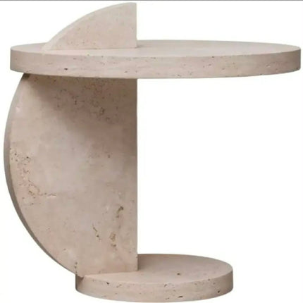 Modern Design Extendable Natural Travertine Stone Coffee Table For Small Apartment Home Living Room For Sofa Side Leisure Use