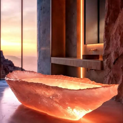 LUXURY Marble Bathtub LED Lights Adjustable Massage Jets Temperature Control freestanding High Quality Natural Bathroom Villa