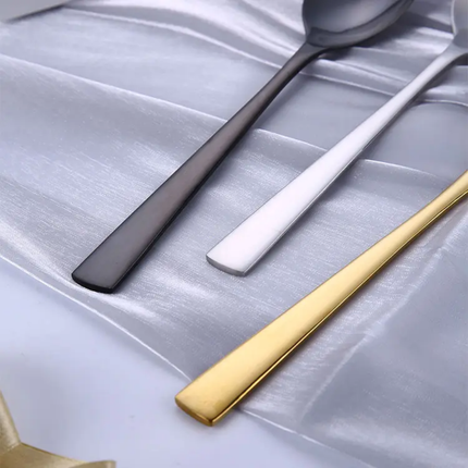 Restaurant Long Handle Stainless Steel Buffet Catering Serving Spoon Set for Soup Salad